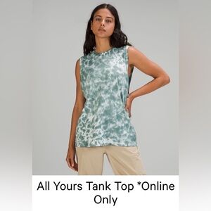 Lululemon Athletica All Yours Tank Tie-Dye Top